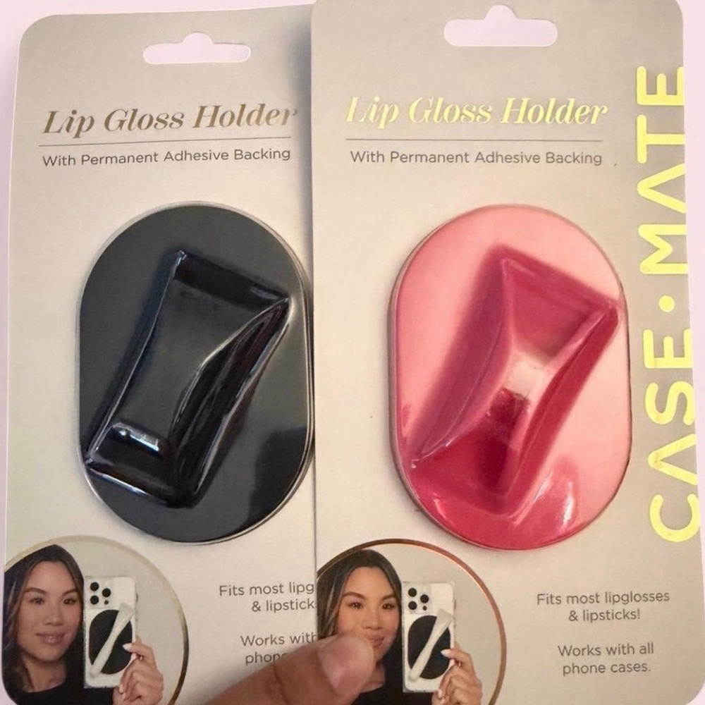 Bundle of two Case-Mate Lip Gloss Holder - Black and Pink